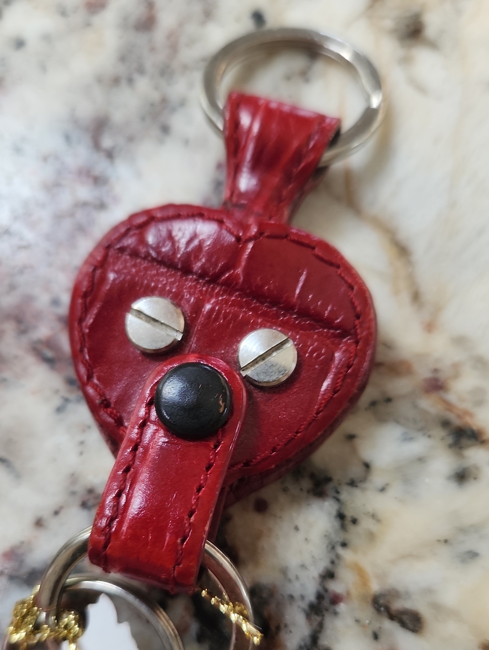 Brighton Red Heart Keychain Leather Charm - - Picture 3 of 5